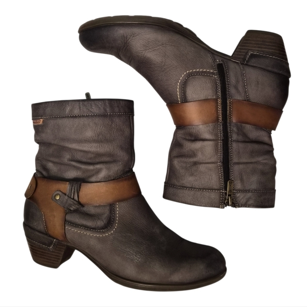 Pikolinos Boot Rotterdam Brown Soft Leather High Ankle Zip size eu 41 (us 10)